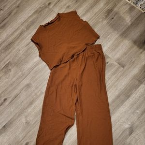 Crop Top and Pants Set